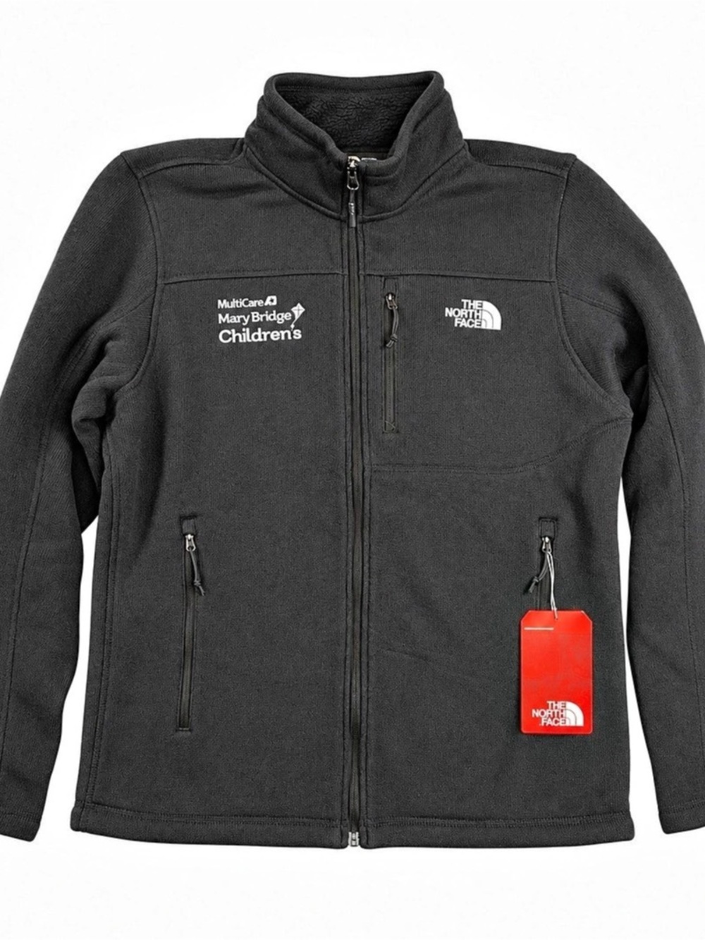 The North Face Black Heather Sweater Fleece Full Zip Jacket Medium NWT Mens Med